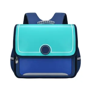 35cm Horizontal Children's Simple School Backpacks MD-36 -GREEN AND BLUE