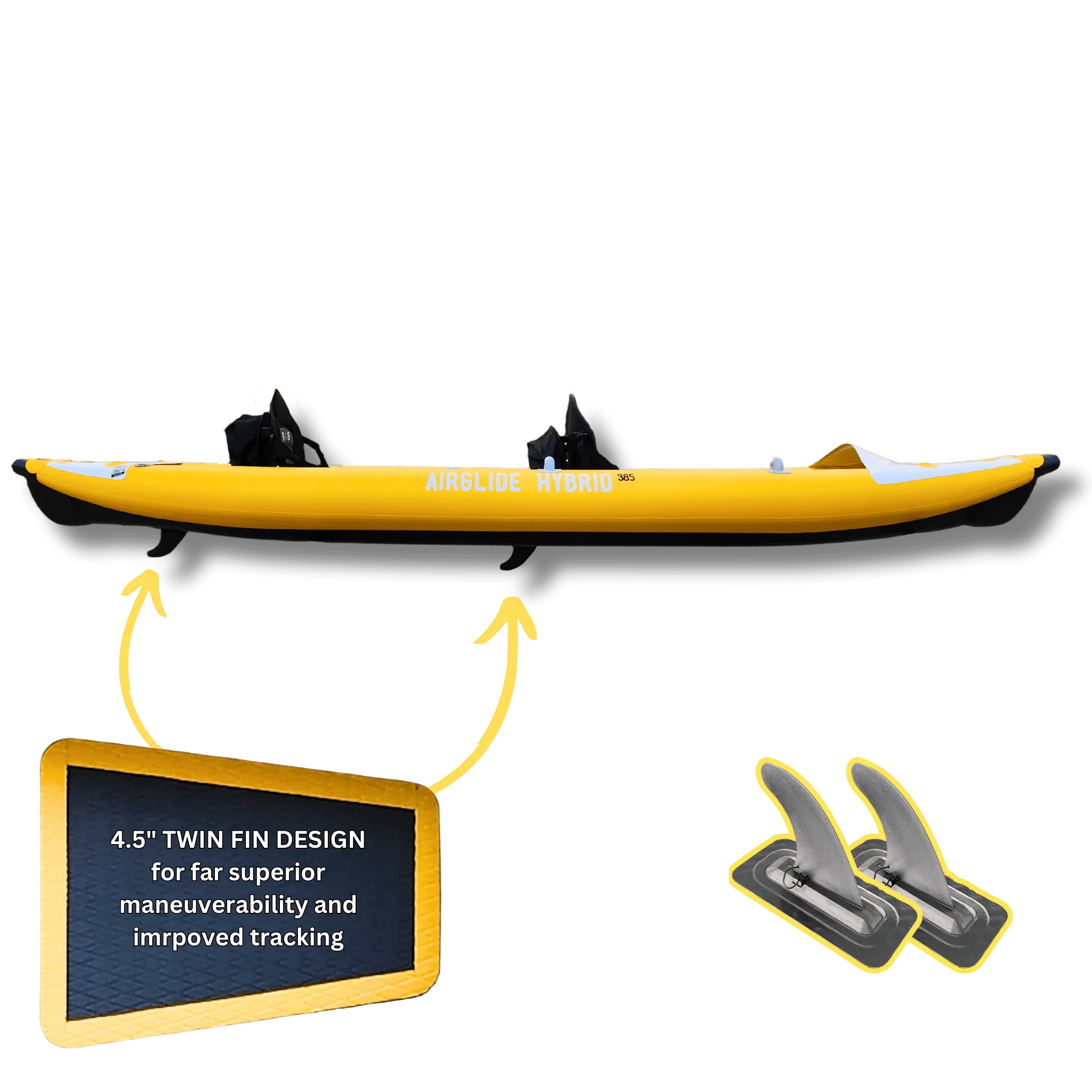 Air Glide Hybrid 385 - 3.85M Tandem Inflatable Kayak