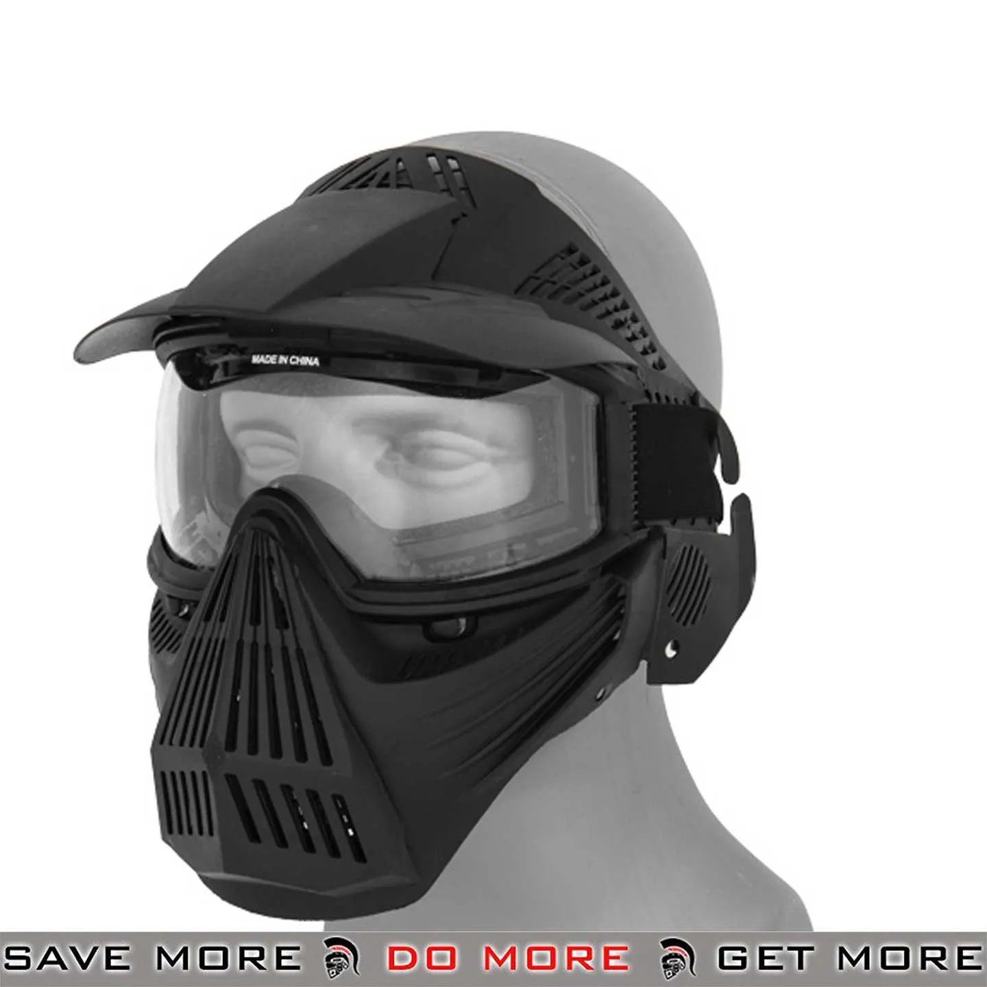 AMA Full Face Mask w/ Eye and Sun Visor Tactical ANSI z87.1 Rated Airsoft Safety Goggles