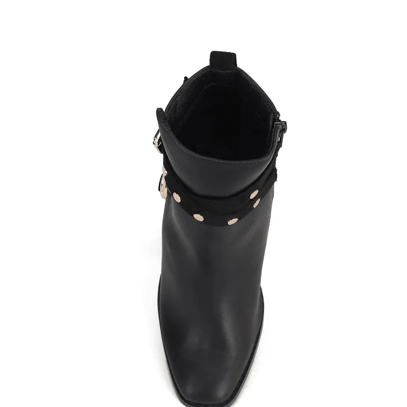 Ankle Women's Boot with Wide Heel