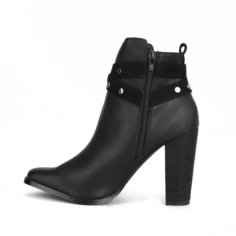 Ankle Women's Boot with Wide Heel