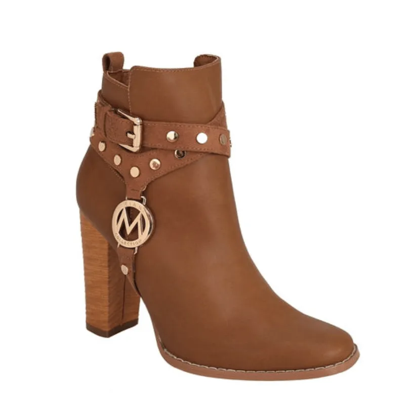 Ankle Women's Boot with Wide Heel