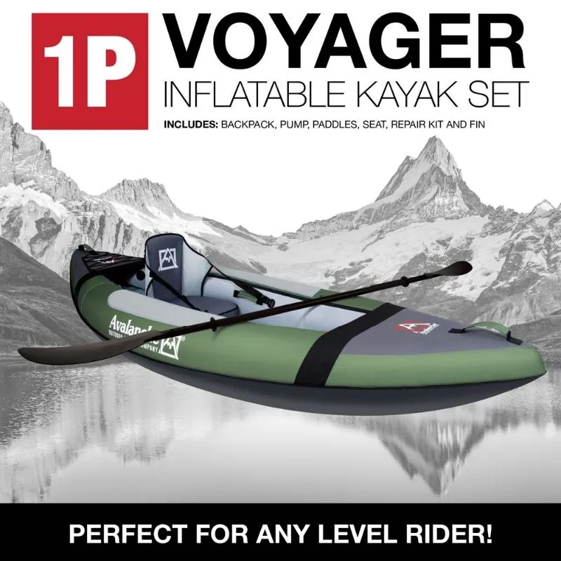 Avalanche 9'9" Voyager 1-Person Inflatable Kayak