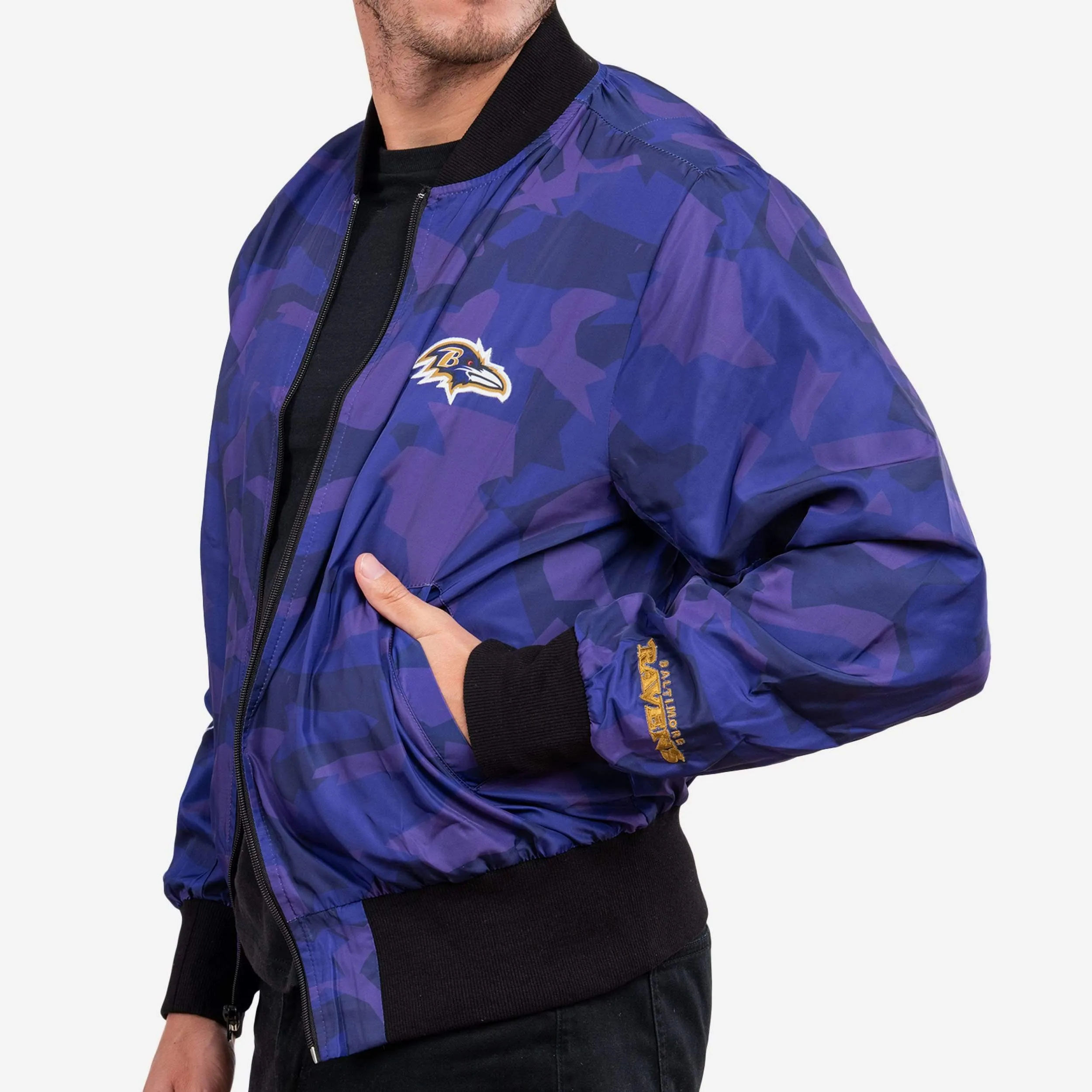 Baltimore Ravens Camo Bomber Jacket