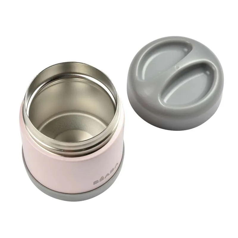 Beaba Stainless Steel Isothermal Portion 300 ml (Dark Mist / Light Pink)