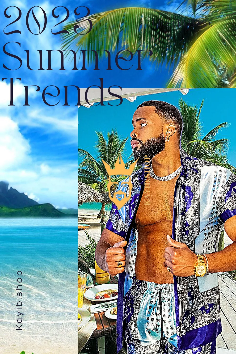 Beach Men's Summer Dress Set - Stay Cool and Comfortable in Style - Luxury Silk and Satin Fabric