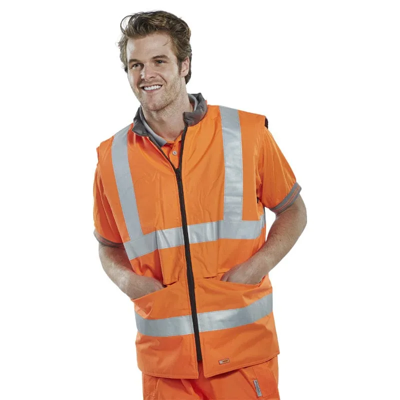 Beeswift Reversible Hi Vis Interactive Bodywarmer