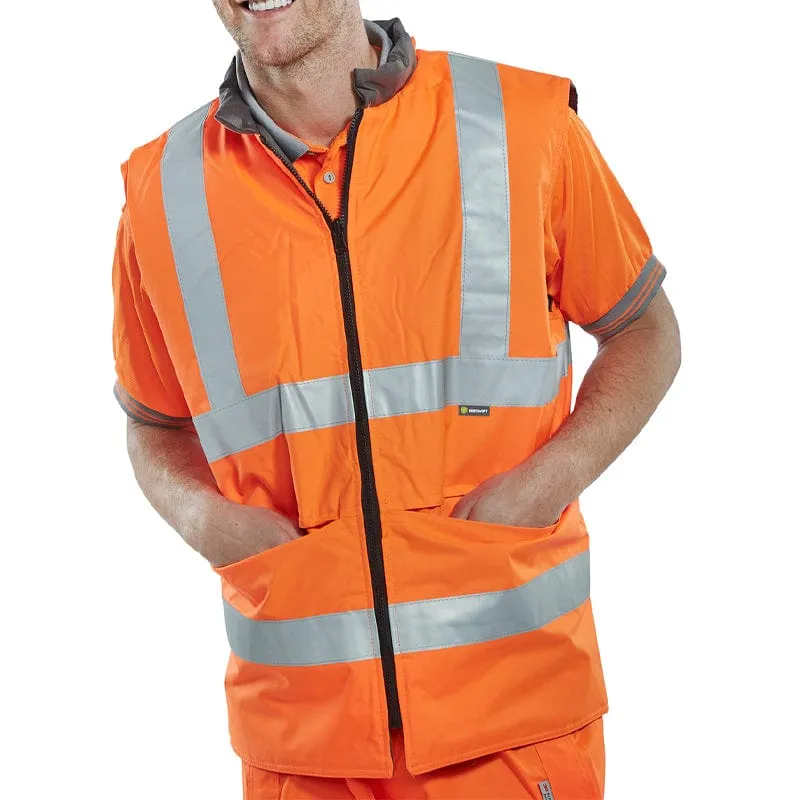 Beeswift Reversible Hi Vis Interactive Bodywarmer