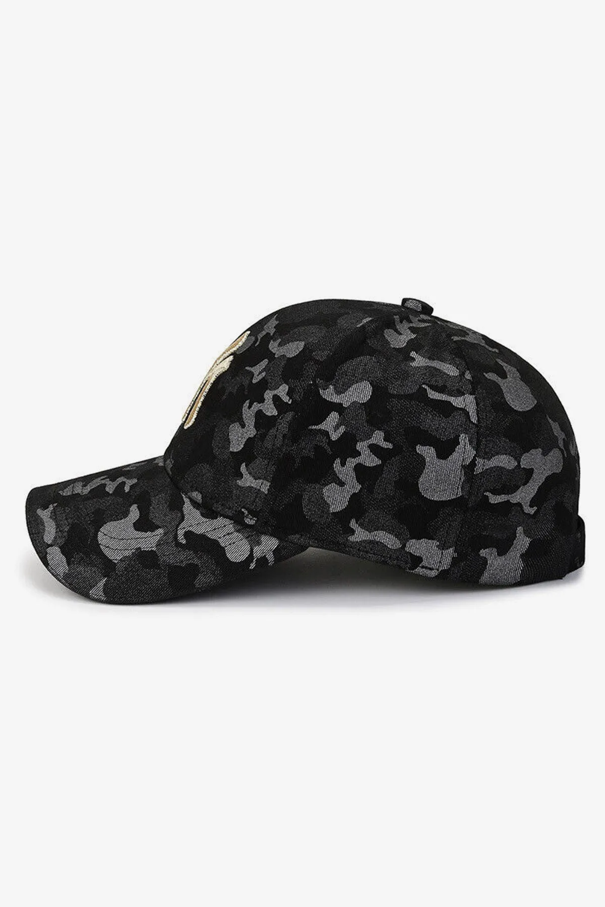 Black & Grey Camo Embroidered Cap - S23 - MCP114R