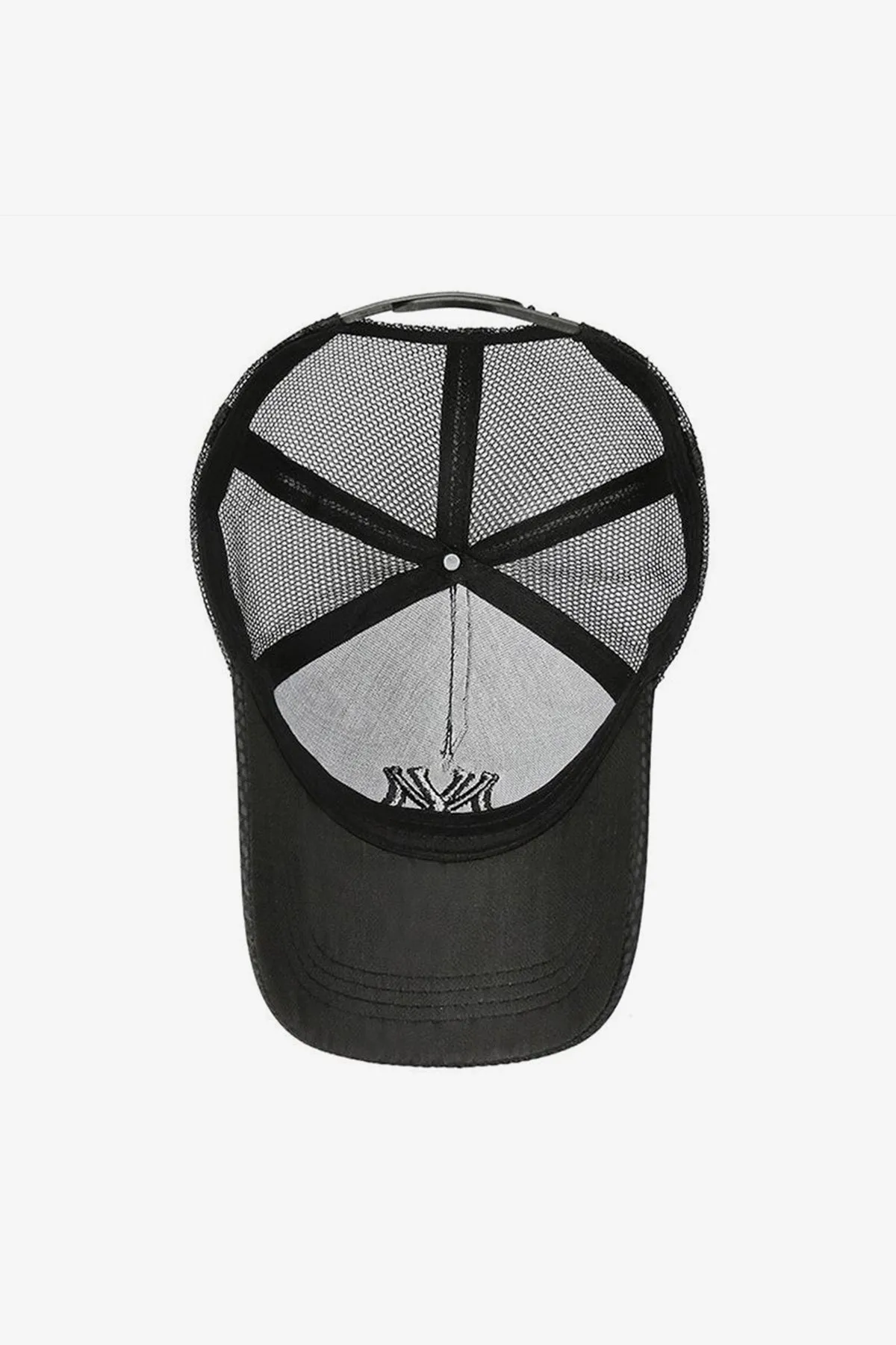 Black Camo Mesh Embroidered Cap - S23 - MCP093R