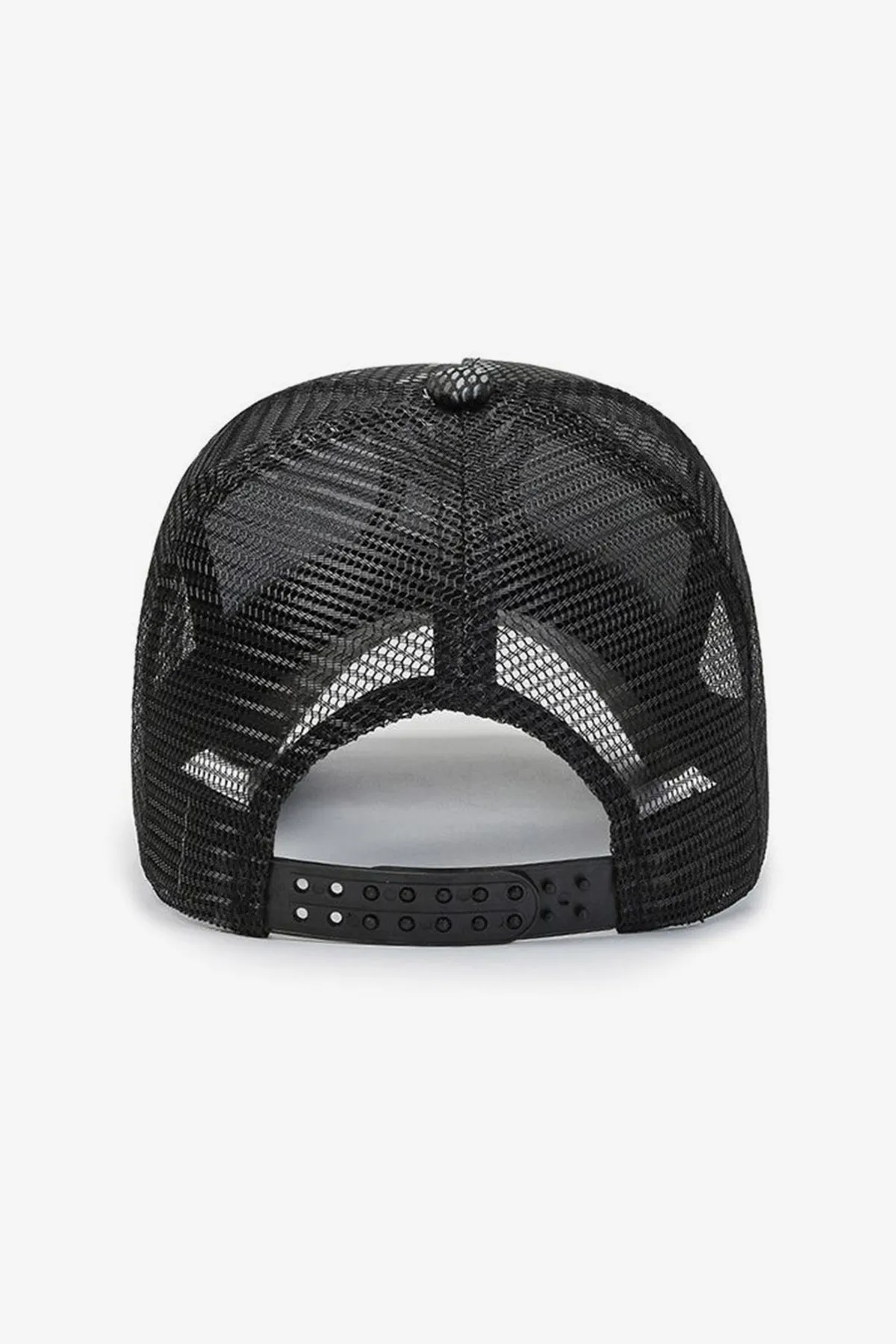 Black Camo Mesh Embroidered Cap - S23 - MCP093R