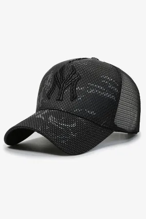 Black Camo Mesh Embroidered Cap - S23 - MCP093R