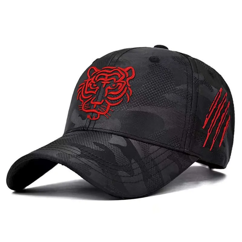 Black Tiger Cotton Baseball Cap