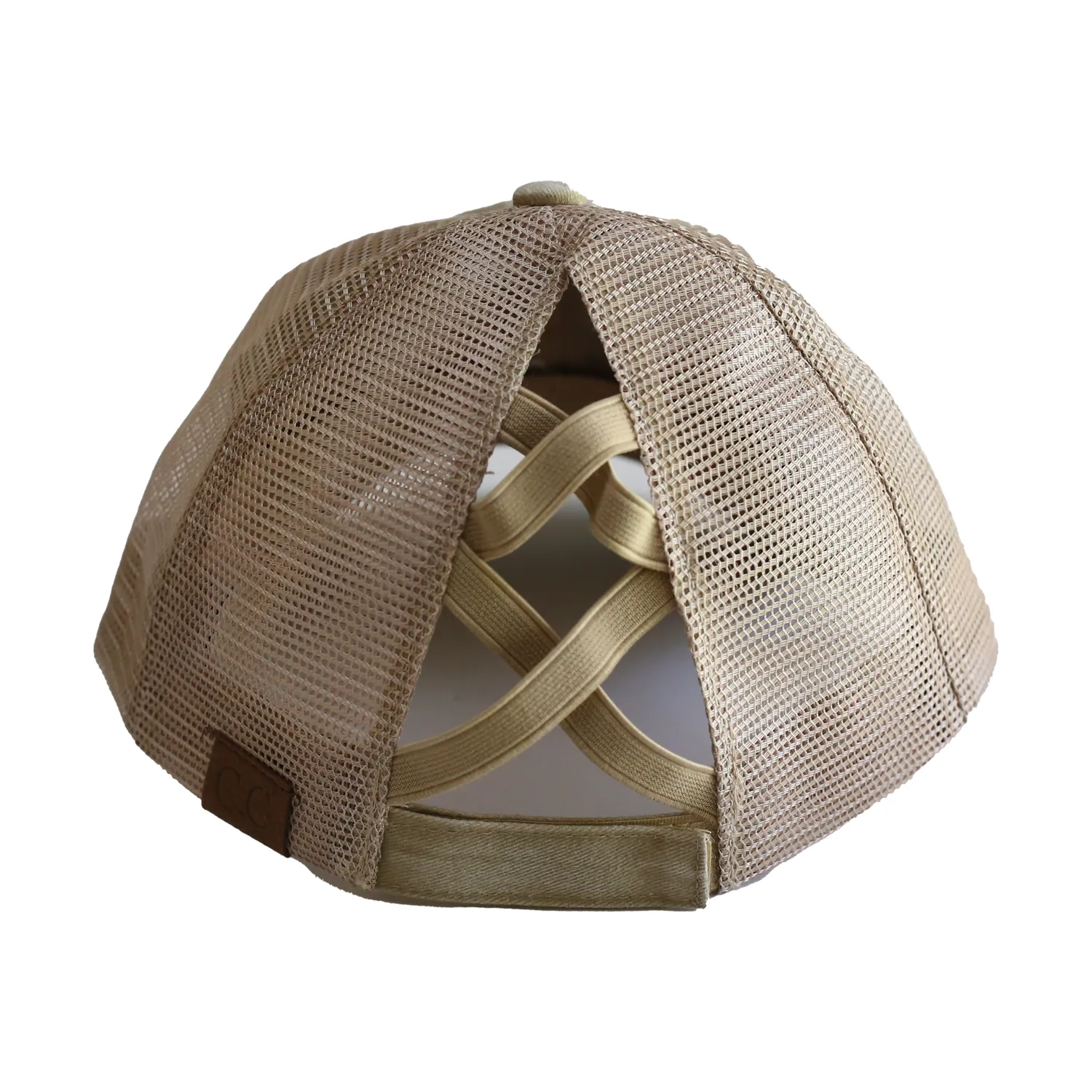 BT-780 C.C Criss Cross Pony Cap KHAKI/BEIGE