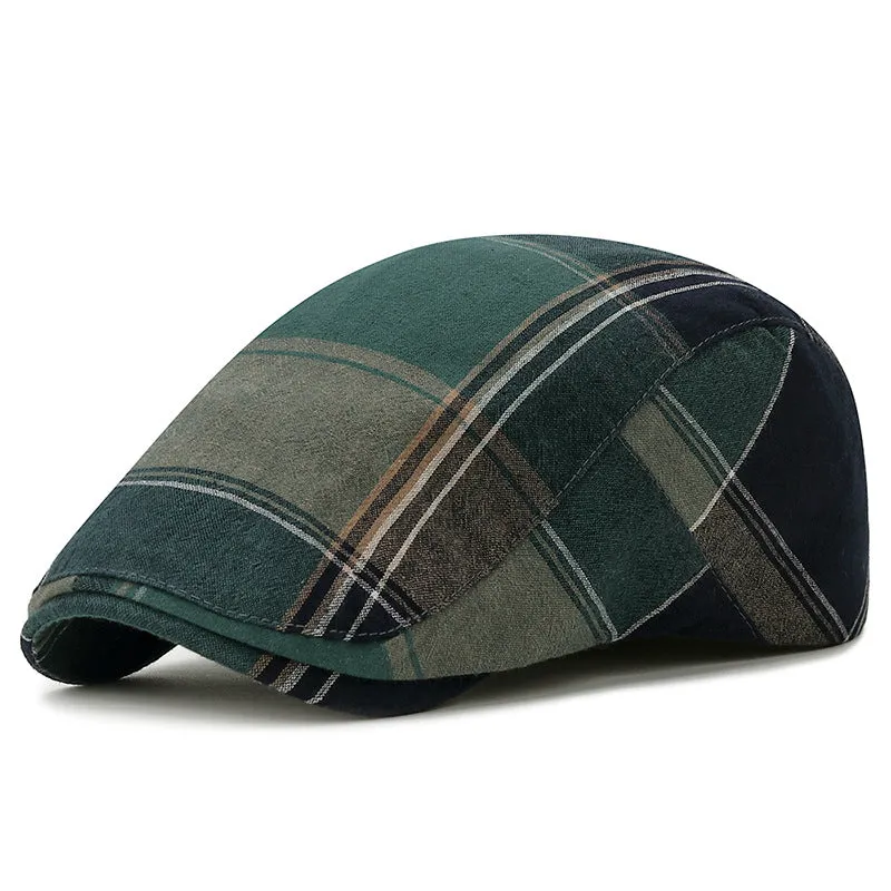 Casual plaid cap breathable forward cap