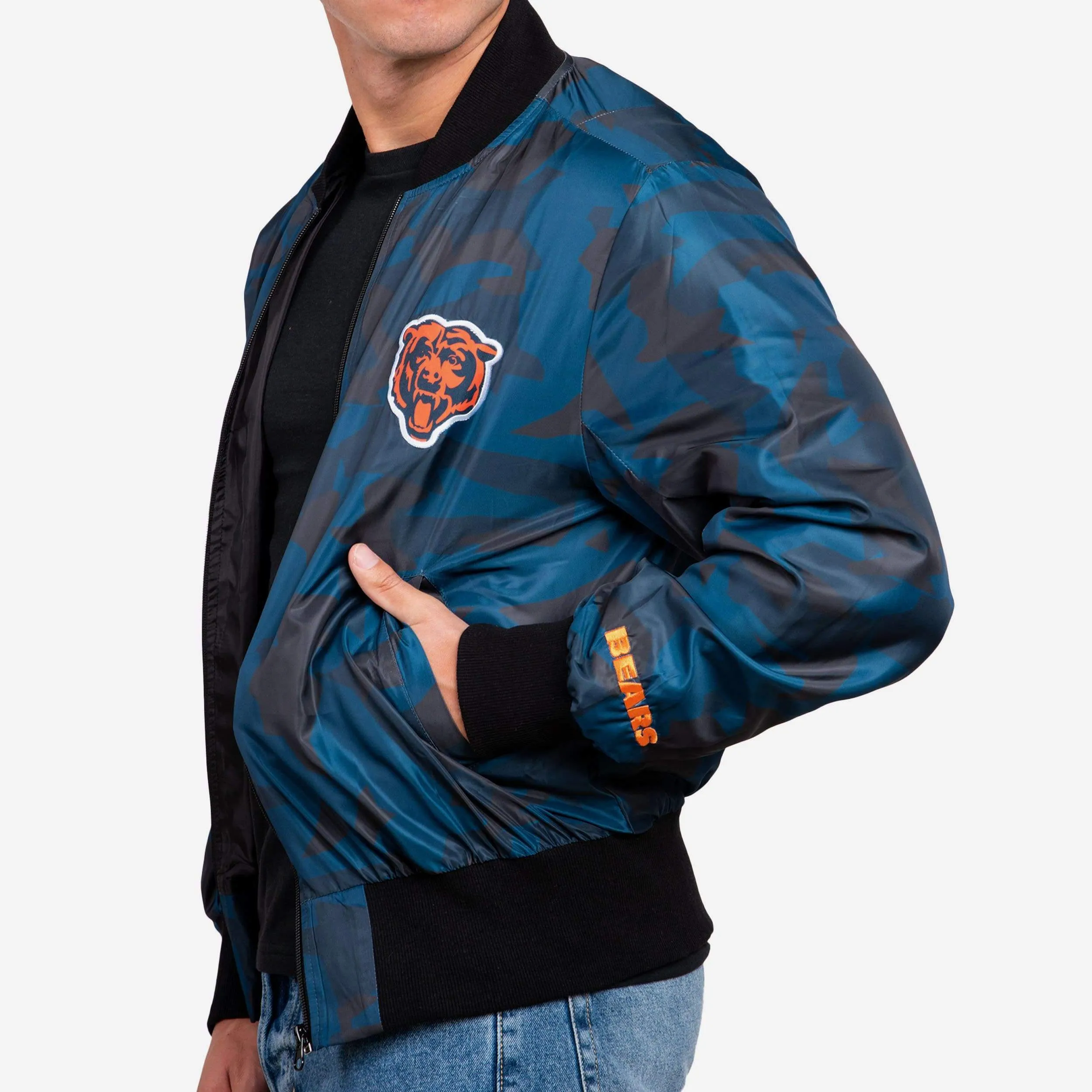 Chicago Bears Camo Bomber Jacket