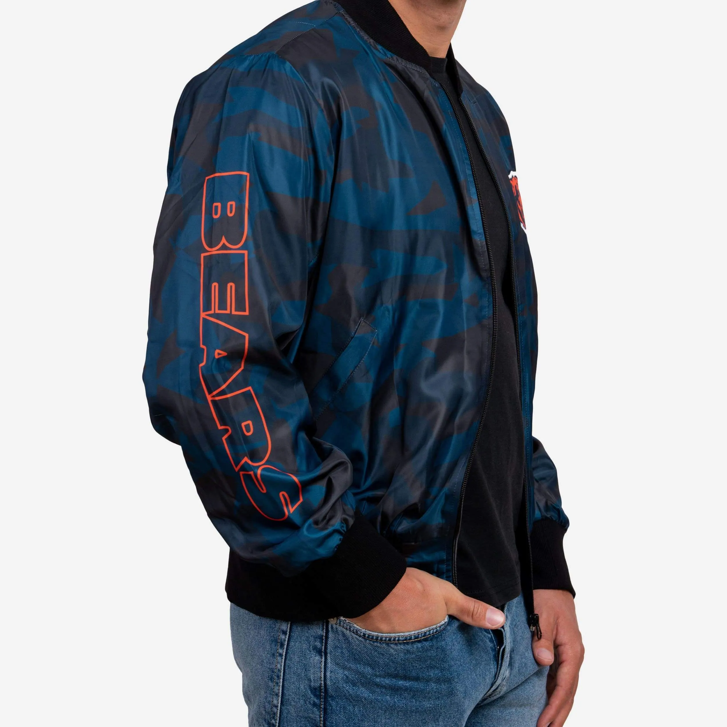 Chicago Bears Camo Bomber Jacket