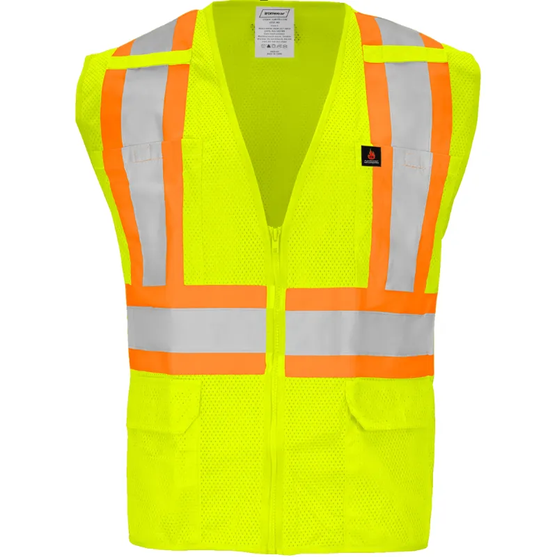 Class 2 Flame Retardant (Hi Vis Lime) - Zipper Closure