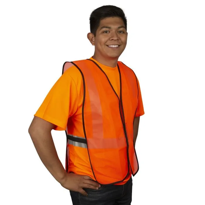 Cordova Cor-Brite V100 Non-Rated Safety Vest, Orange, 1 Each