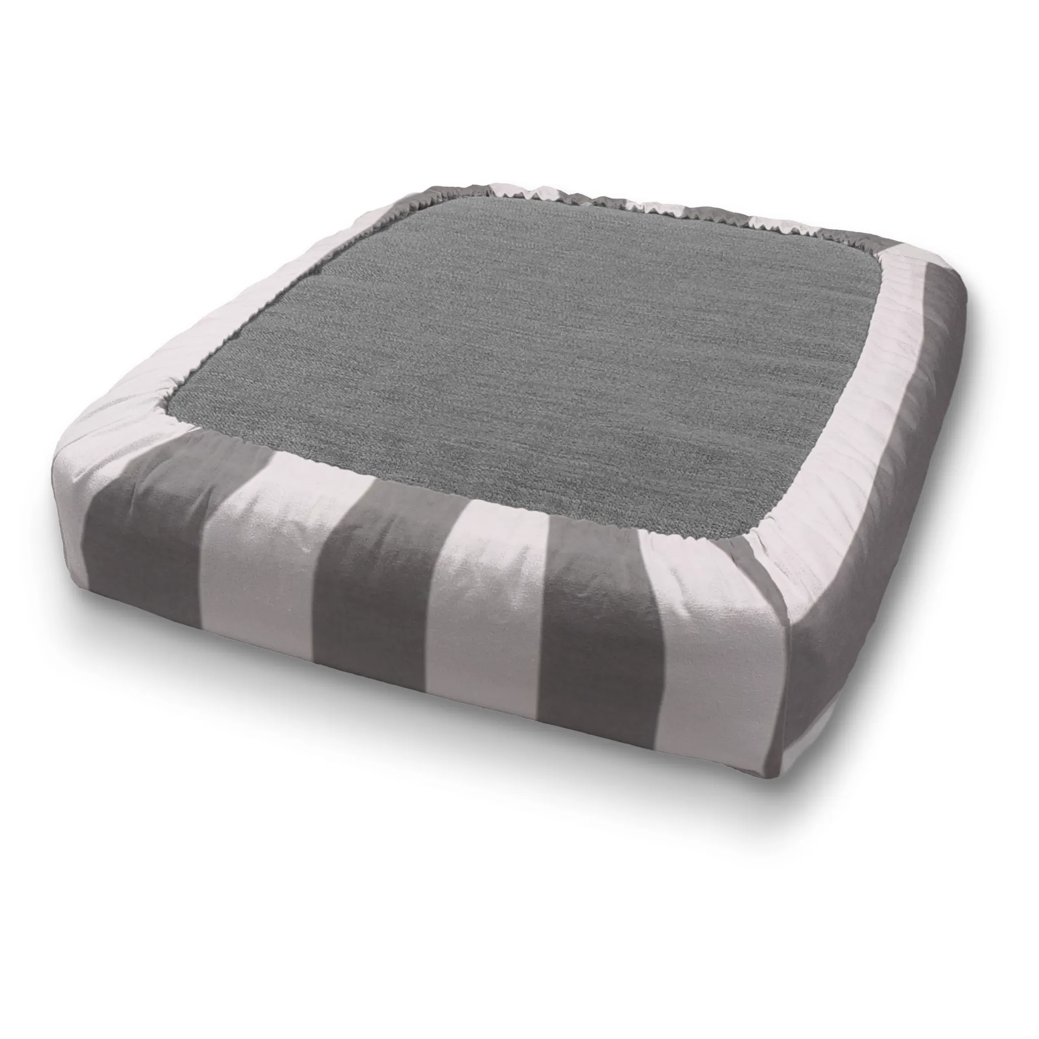 Custom Water Resistant Elastic Fitted & Protective Cushion Cover - Cabana Stripe