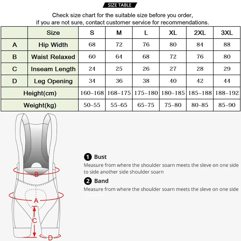 CYKLOPEDIA Men's Cycling Bib Shorts Seamless Bicycle Shorts 7 Hours Road Bike Ride Padded Riding Pro Gradient Cycle Shorts Bib