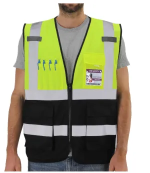 Dib Safety Reflective Vest - Yellow / Black