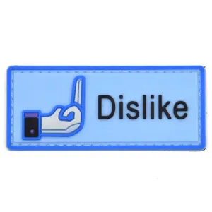 Dislike Button Middle Finger Patch Blue