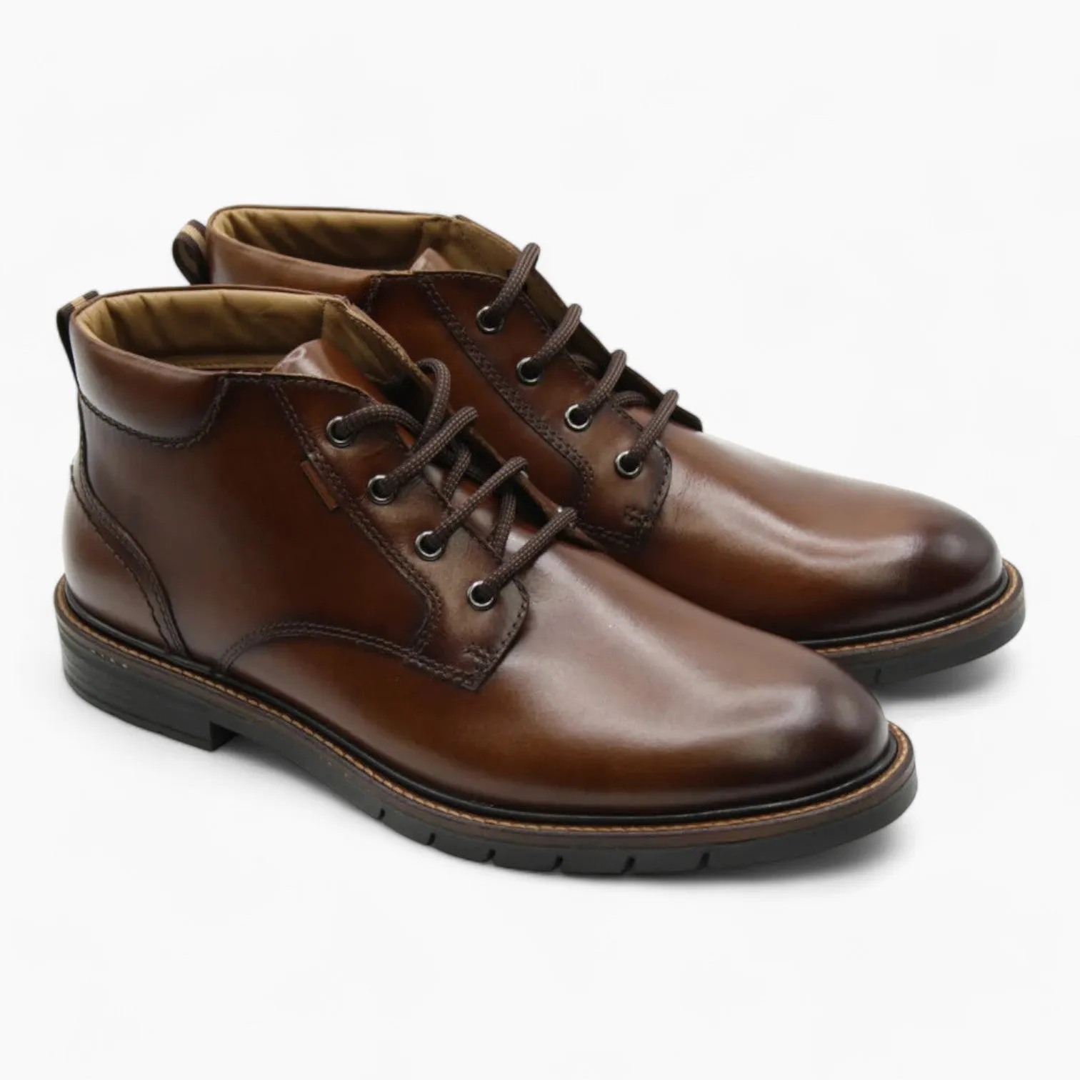 Dubarry Stalone Men's Brown Leather Boots – Durable & Stylish Lace-Up