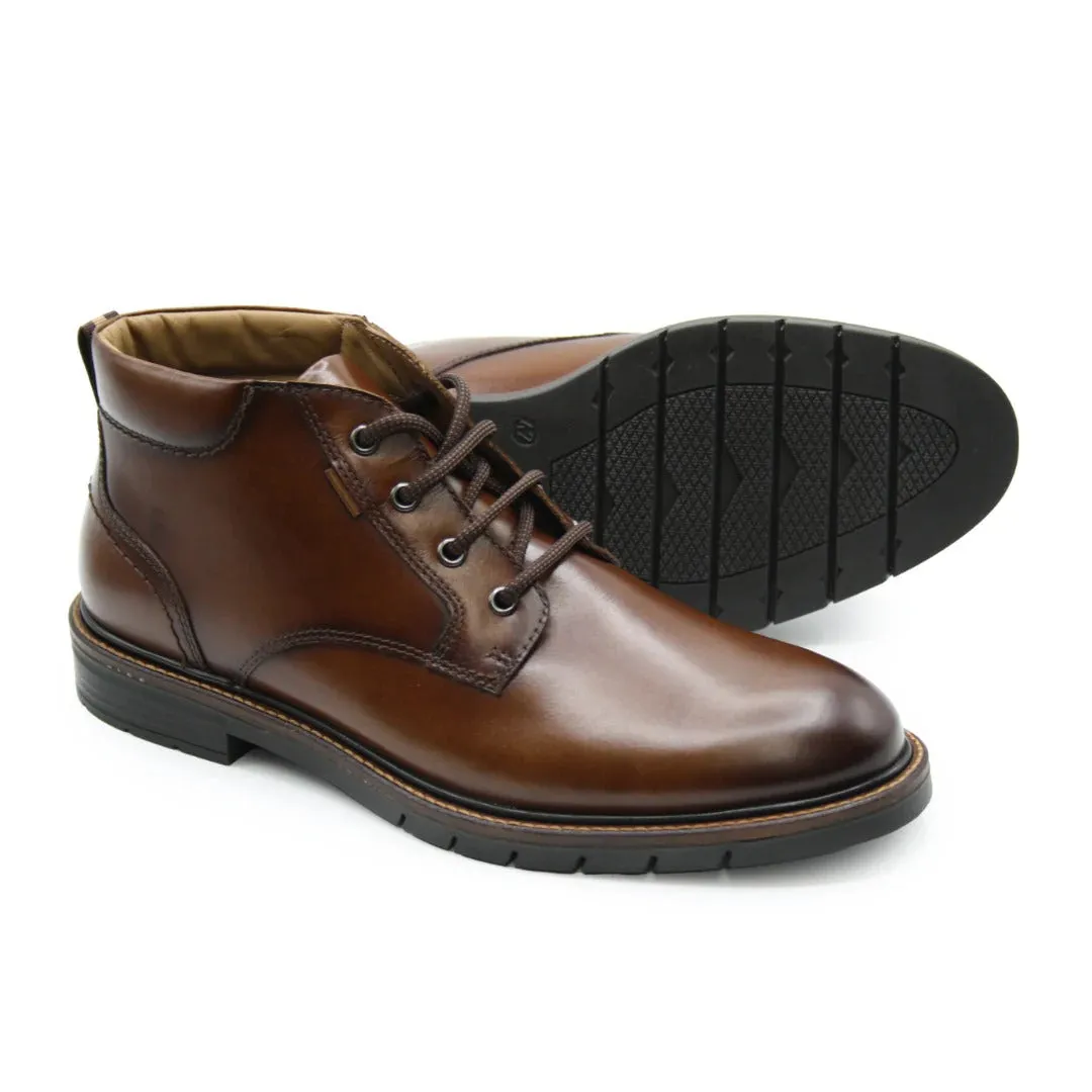 Dubarry Stalone Men's Brown Leather Boots – Durable & Stylish Lace-Up