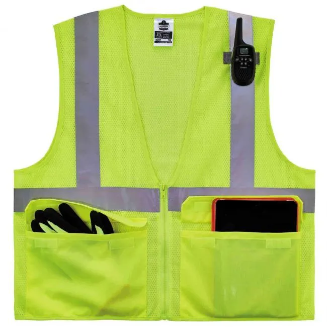 Ergodyne GloWear 8220Z Type R Class 2 Mesh Hi-Vis Safety Vest - Lime