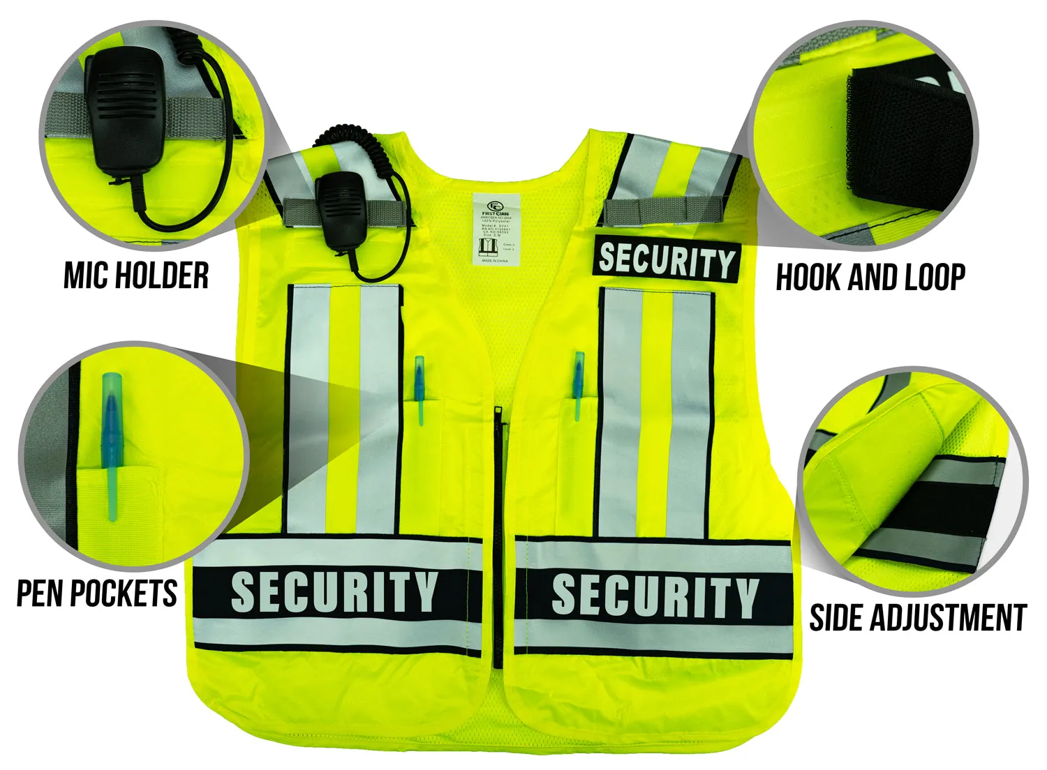 First Class Public Safety Reflective Security Vest