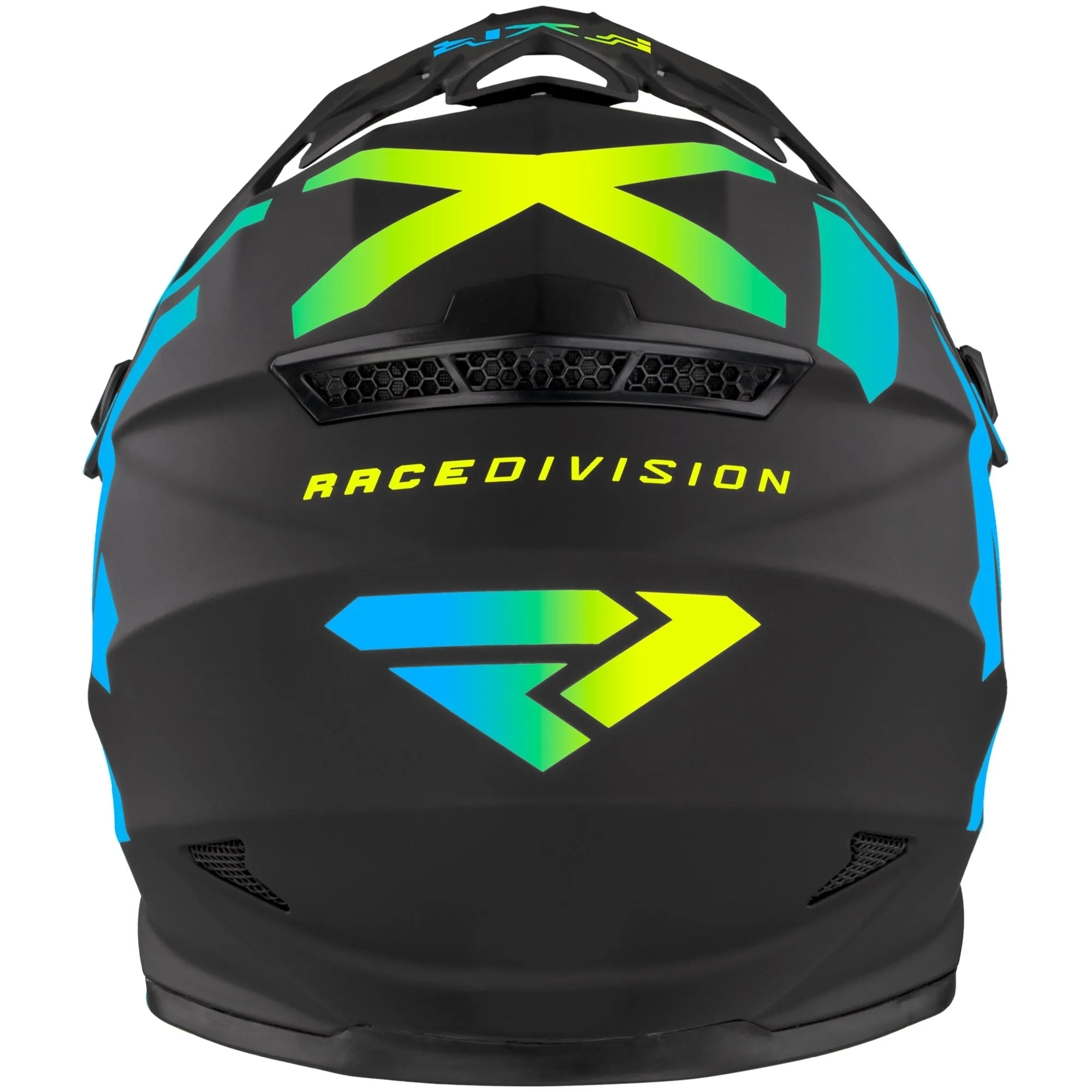 FXR Youth Legion Open Face Offroad Helmet Black/Blue/Hi-Vis