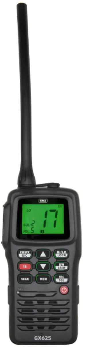 GME 5/1 Watt Handheld VHF Marine Radio | GX625