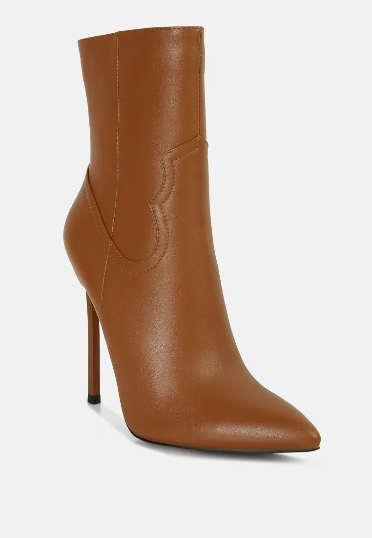 Jenner High Heel Cowboy Ankle Boots