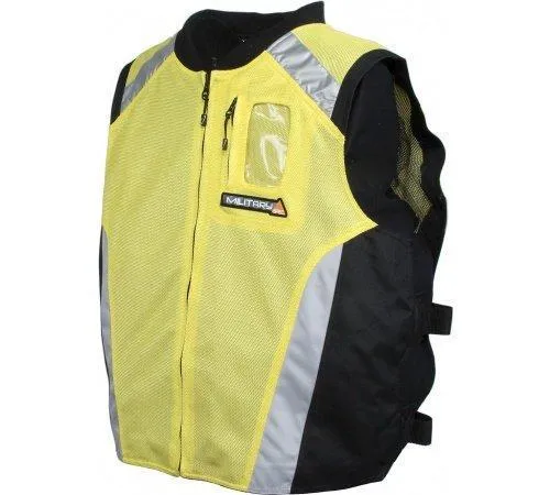 Joe Rocket 'Military Spec' Mens Yellow/Black Mesh Vest