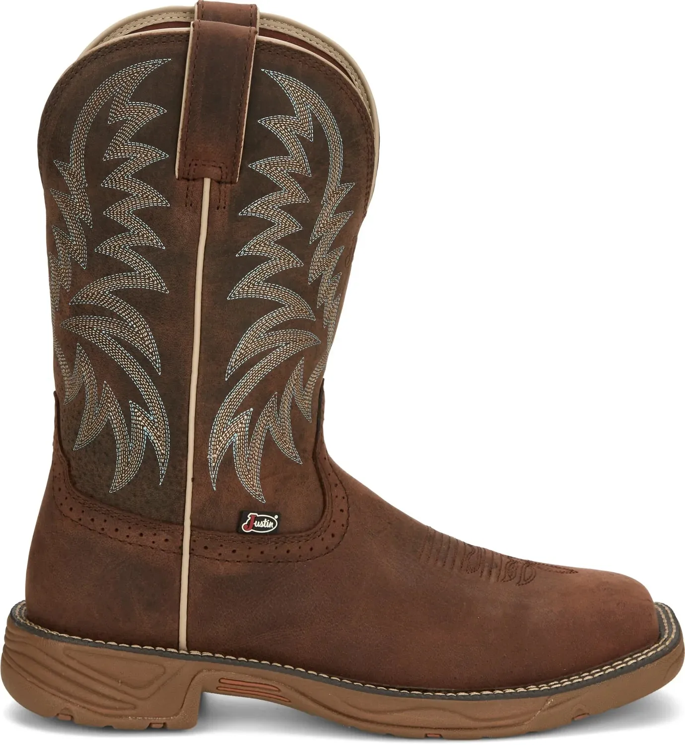 Justin Men's Rush Hickory Brown Water Buffalo Work Boots SE7400