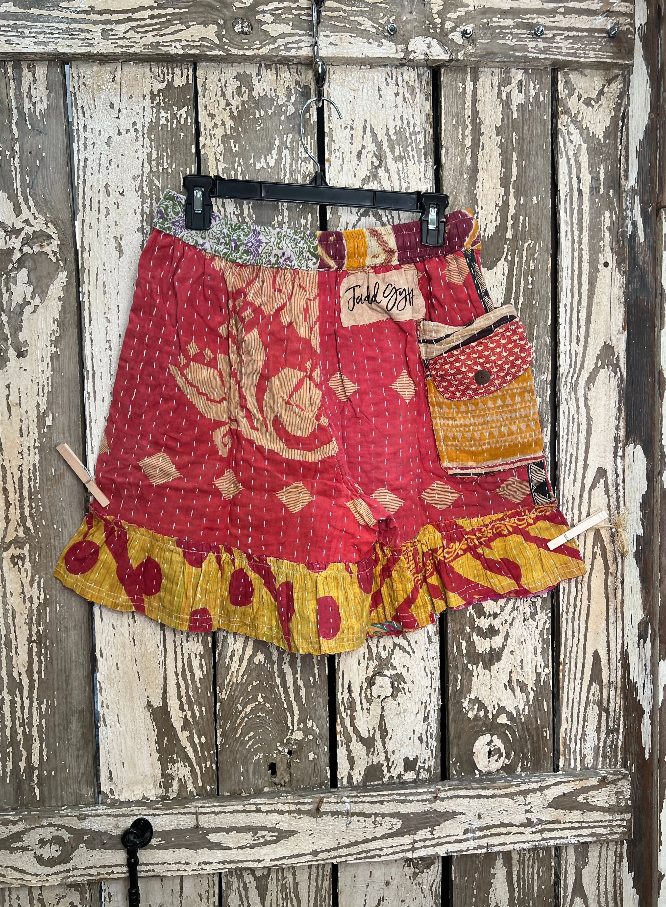 Kantha Sunrise "Fireball" Shorts by Jaded Gypsy