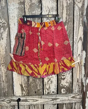 Kantha Sunrise "Fireball" Shorts by Jaded Gypsy