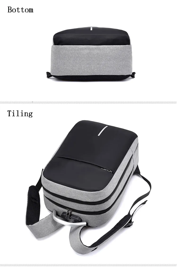 Laptop Backpack With External Charging Usb Port Xf0760 Black