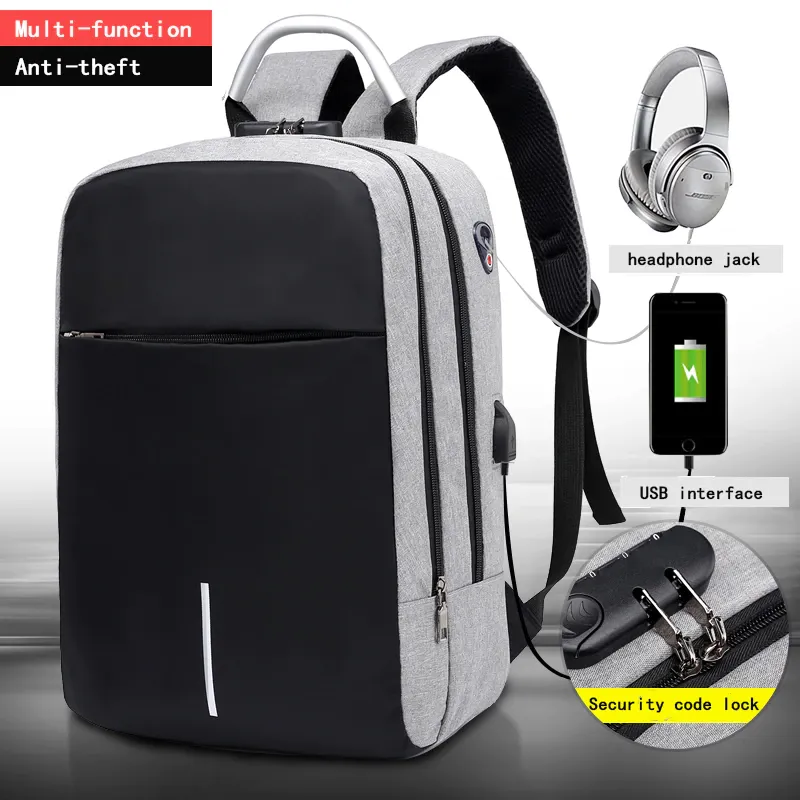 Laptop Backpack With External Charging Usb Port Xf0760 Black