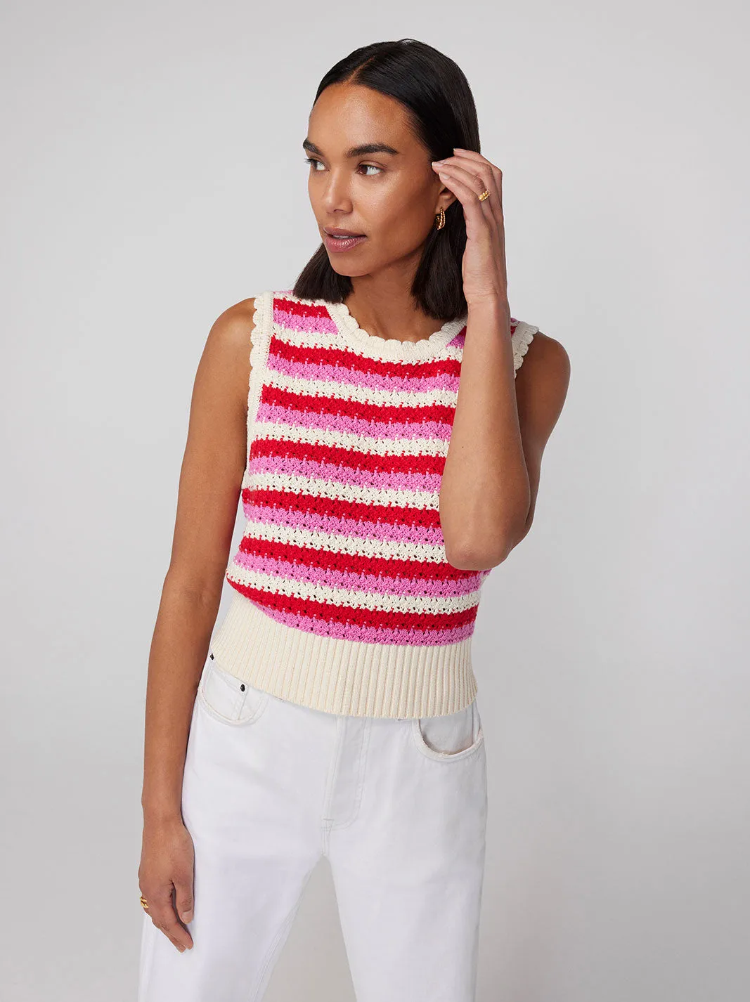 Marley Pink Stripe Knit Top