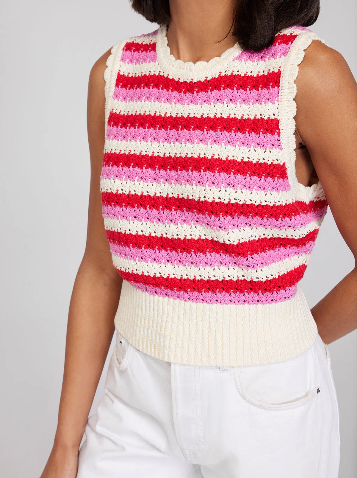 Marley Pink Stripe Knit Top