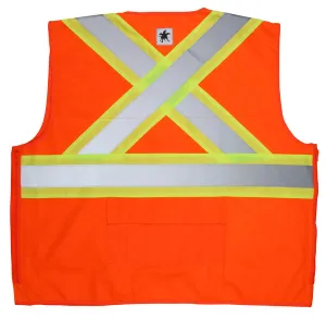 MCR Safety CSA,Survey Pocket, Orange Silv/Lime X2