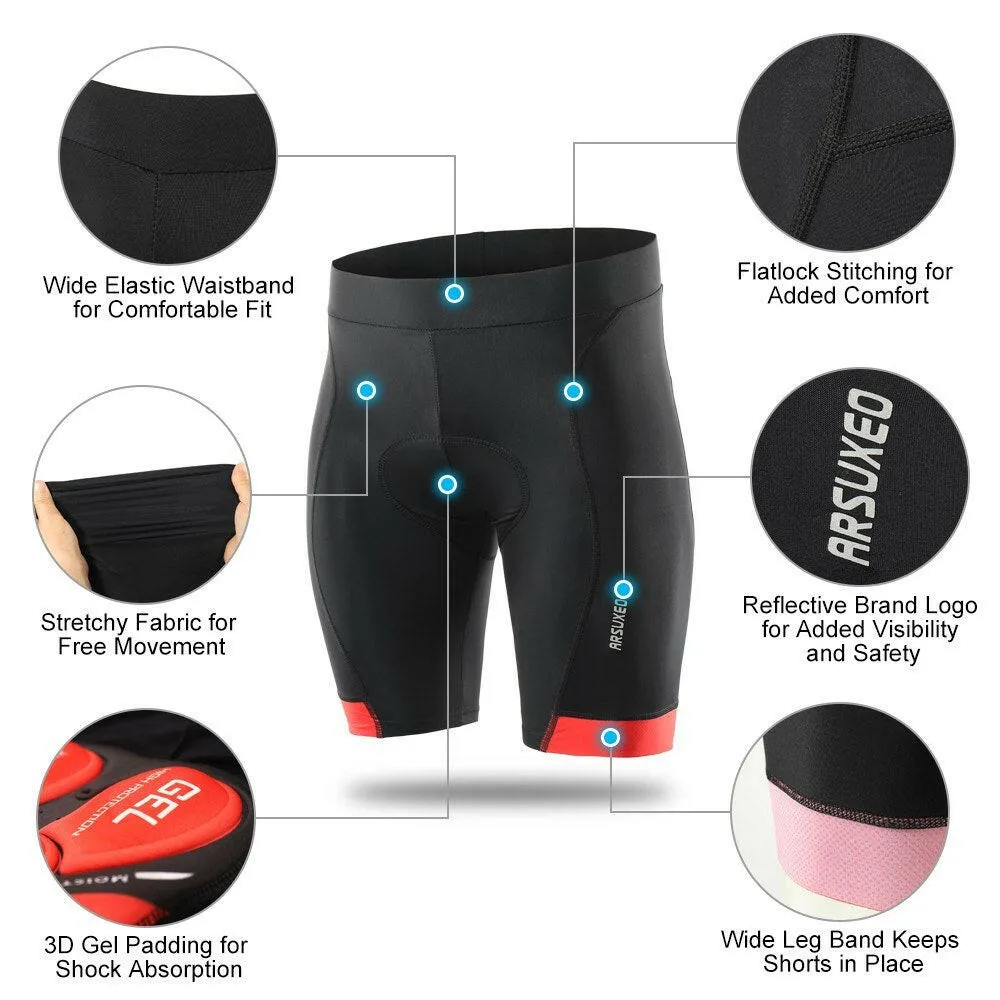 Men Summer Cycling Shorts Quick Dry Breathable Gel Padded Bike Riding Biking Compression Shorts Tights