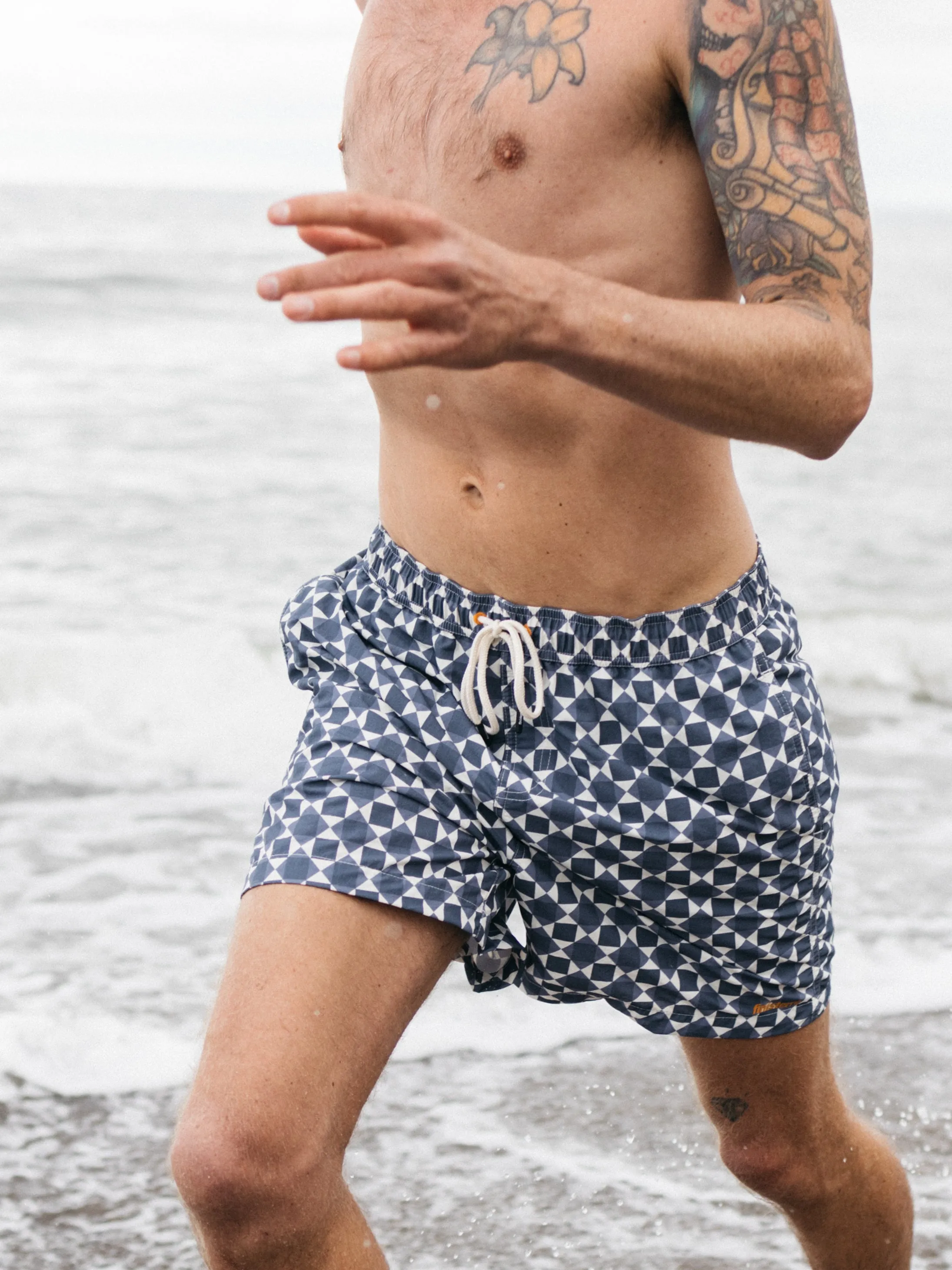 Men's Atlas Print Swim Shorts