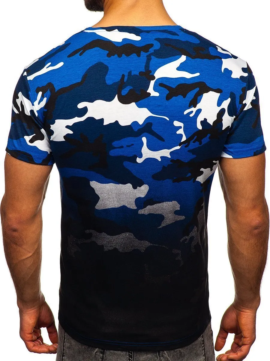 Men's Camouflage Round Neck Short Sleeve T-Shirt 21832744YM