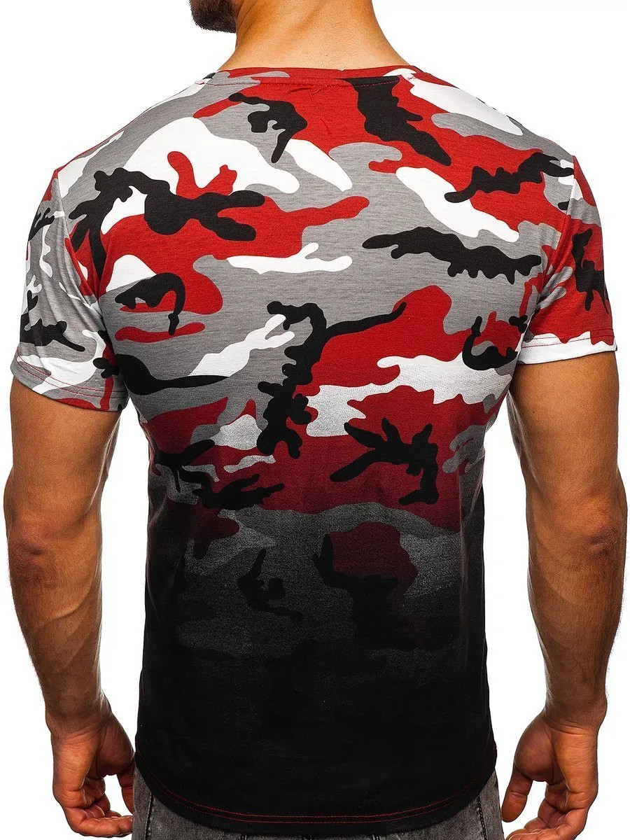 Men's Camouflage Round Neck Short Sleeve T-Shirt 21832744YM