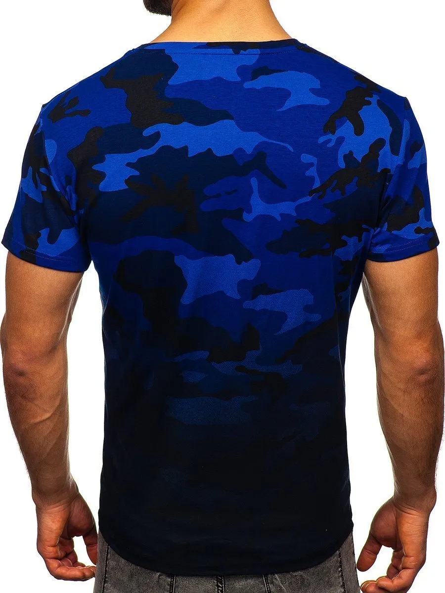 Men's Camouflage Round Neck Short Sleeve T-Shirt 21832744YM