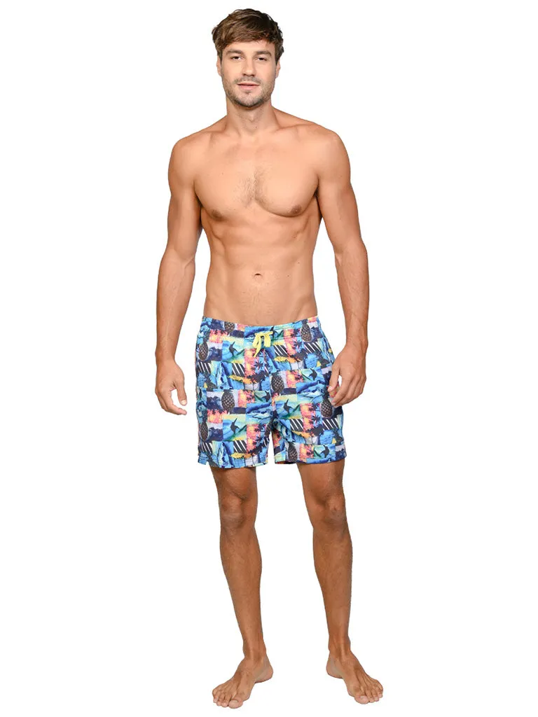 Men's Stretch Shorts with full boxer lining in designer prints