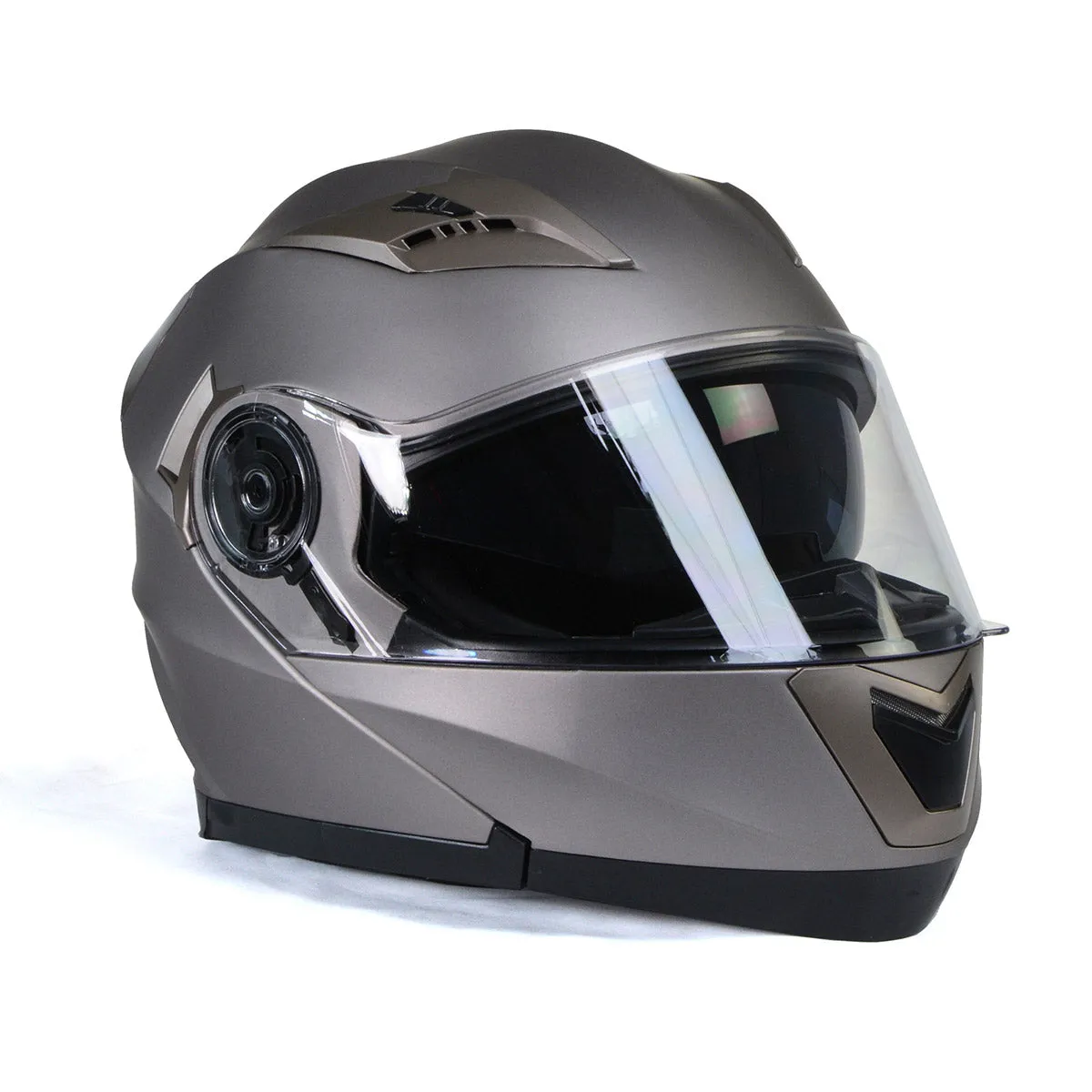 Milwaukee Helmets MPH9808DOT 'Ionized' Silver Advanced Motorcycle